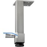 Dekorfu� 25x25 mm, L�nge 160 mm, Edelstahl geb�rstet