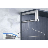 Garderobenb�gel Tora ausziehbar Breite 300 mm, H�he 150 mm, Edelstahl geb�rstet