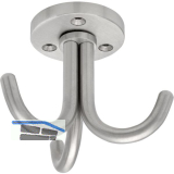 Dreifach-Haken Canis drehbar, H�he 67 mm, Edelstahl geb�rstet