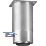 Dekorfu� Fu� � 60 mm, L�nge 190 mm, Aluminium matt geschliffen/glanz