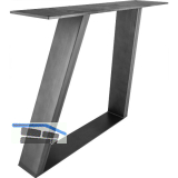 SIMAUSROM Tischkufe Trapez Schwarzstahl schutzlackiert