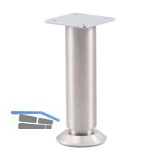 Dekorfu� Fu� � 30 mm, L�nge 190 mm, +10mm, Fu�teller, Aluminium geb�rstet