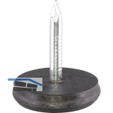 QC-Nagelgleiter mit Einschlagstift, rund, � 20 mm, Kunststoff schwarz