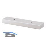 Dekorfu� Breite 40 mm, L�nge 100 mm, Edelstahl/Kanten geb�rstet