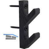 Mantelhaken Sinon zu Akustik- und Designpaneel, H�he 90 mm, Kunststoff schwarz