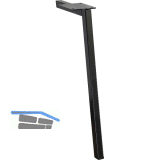 M�belfu� Square 20 x 20 x 400 mm, Stahl schwarz matt