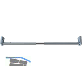 Teleskop-Schrankrohr rund, 700-1100 mm, Stahl verchromt