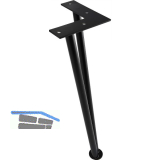 SIMAUSROM Haarnadelfu� 360 mm Stahl schwarz