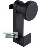 Huthaken Saton zu Akustikpaneel, H�he 128 mm, Kunststoff schwarz