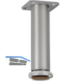 Dekorfu� Fu� � 30 mm, L�nge 160 mm, Fussteller, Aluminium geb�rstet