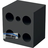 DISTACUBE� Distanzklotz 25 mm, Aluminium Oriongrau-matt