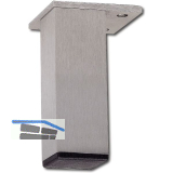 Dekorfu� 40x40 mm, L�nge 120 mm, fix, Aluminium geb�rstet