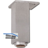 Dekorfu� 40x40 mm, L�nge 160 mm, verstellbar, Aluminium geb�rstet