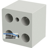 DISTACUBE� Distanzklotz 30 mm, Aluminium Seidenwei�-matt