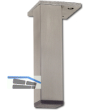 Dekorfu� 30x30 mm, L�nge 190 mm, Edelstahl geb�rstet