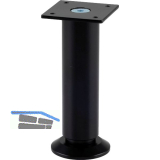 Dekorfu� Fu� � 30 mm, L�nge 120 mm, +10mm, Fu�teller, Aluminium schwarz matt