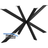 Tischgestell Etsi sternf�rmig, L�nge 1400 mm, Stahl schwarz strukturiert