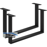 Couchtischkufe Etsi U-Form, Breite 600 mm, Stahl schwarz strukturiert