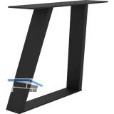 Tischkufe Etsi Trapez, Breite 800 mm, Stahl schwarz strukturiert