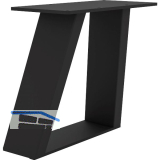 Bankkufe Etsi Trapez, Breite 400 mm, Stahl schwarz strukturiert