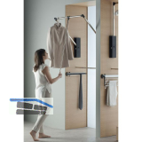 SERVETTO Kleiderlift Professional Kunststoff/Stahl schwarz/verchromt