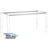 Sitz-Steh-Tischgestell 4-Leg Strong Traverse 1800 mm schwarz