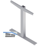 Tischgestell Basic 1 Seitenteile links/rechts Stahl alufarbig RAL9006