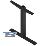 Tischgestell Basic 1 Seitenteile links/rechts Stahl schwarz RAL9005