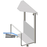 CPU-Halter V60 340 x 515 x 155 mm, Stahl wei�aluminium RAL 9006 matt