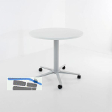 S�ulentischgestell 5-Stern 695 mm silber