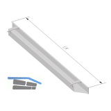 Kabelkanal V60 1800 mm Stahl grau matt