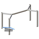 Tischgestell-System V60 Set 1600 x 800 mm Stahl grau