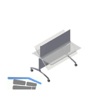 Klapptischgestell Flip-N-Store 4 f�r Platte 1200x800,wei�aluminium RAL 9006 matt