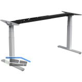 Tischgestell EVO Basic, elektrisch verstellbar, Breite 1200 - 1800 mm, alufarbig