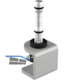 Befestigungsklammer Akustikpaneel Mira board, Stahl wei�aluminium, RAL 9006