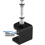 Befestigungsklammer Akustikpaneel Mira board, Stahl graphitschwarz, RAL 9011