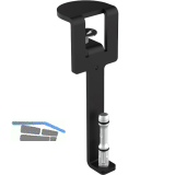 Befestigungsklammer Akustikpaneel Mira organizer, Stahl graphitschwarz, RAL 9011