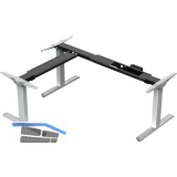 Tischgestell EVO Basic, 90� Winkelanwendung, elektrisch verstellbar, alufarbig