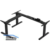 Tischgestell EVO Memory, 90� Winkelanwendung, elektrisch verstellbar, schwarz