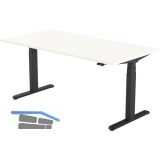 B�rotisch Amica, elektrisch verstellbar, schwarz, Platte 1600x800 Topwei�