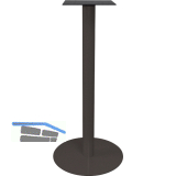 SOLIDO Plattenstehtischgestell Pegasus R - Stahl schwarz beschichtet