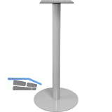 SOLIDO Plattenstehtischgestell Pegasus R - Stahl silberfarbig beschichtet