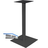 SOLIDO Plattenstehtischgestell Pegasus E - Stahl schwarz beschichtet