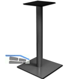 SOLIDO Plattenstehtischgestell Pegasus E - Stahl silberfarbig beschichtet