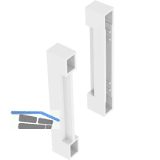 Doppelrelinghalter f�r BLUM AMBIA-LINE Kunststoff Seidenwei� matt