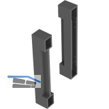 Doppelrelinghalter f�r BLUM AMBIA-LINE Kunststoff Oriongrau matt