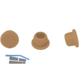 LAMELLO Clamex Abdeckkappen, Kunststoff RAL 1011 braunbeige, Buche, VPE 500