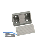 Schrankverbinder Universal, 21 x 21 x 44 mm, Kunststoff silber RAL 9006