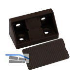 Schrankverbinder Universal, 21 x 21 x 44 mm, Kunststoff dunkelbraun