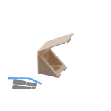 HENKE Schrankverbinder Corner 3, mit Klappe und 2 Senkbohrungen � 4,5 beige